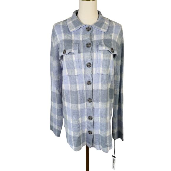 William Rast Button Up Shacket Plaid Shirt US Women's S New - Picture 1 of 6